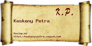 Keskeny Petra névjegykártya